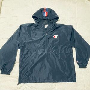 Champion Navy Pullover Windbreaker (Not Worn) Size Large